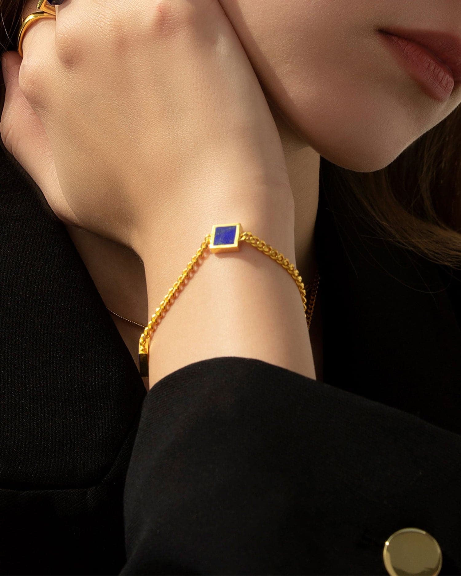 Cuban Linked Lapis Bracelet - GEMX
